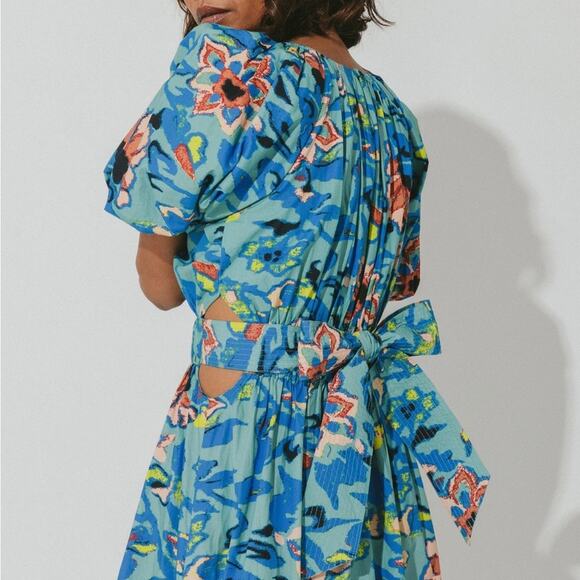 Cleobella Misha maxi dress puff sleeve calypso sz M - Picture 4 of 10